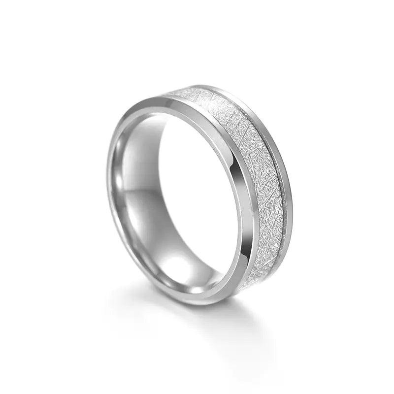 Men's Titanium Steel Mist Pine Wedding Ring