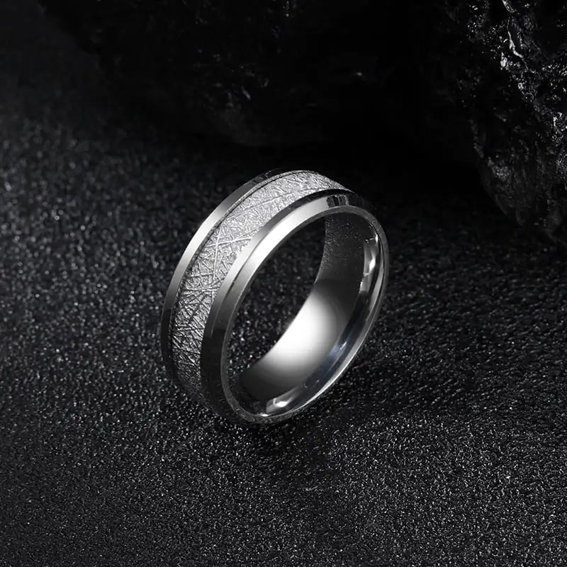 Men's Titanium Steel Mist Pine Wedding Ring