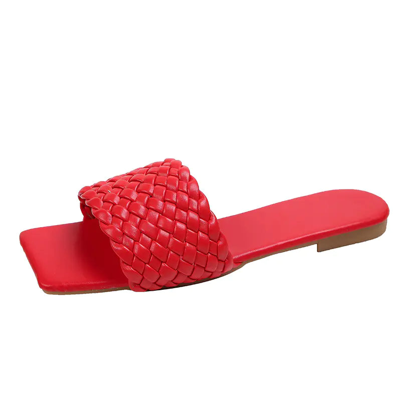 Woven Large Size Beach Slippers for Women